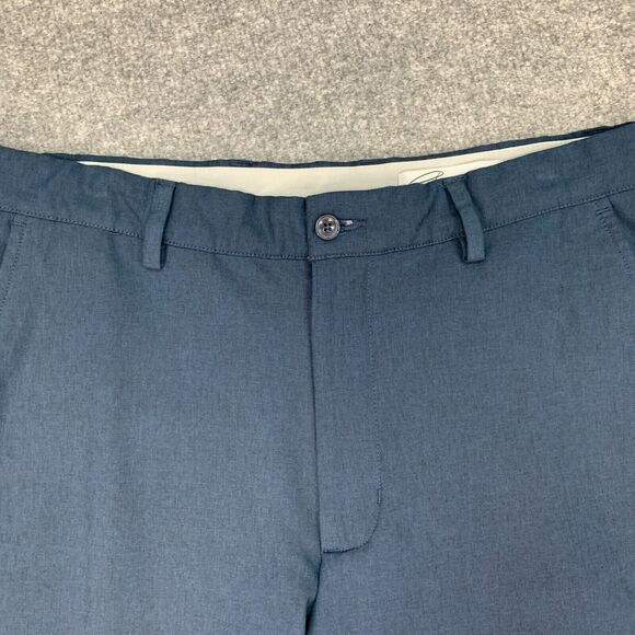 Greg Norman Golf Short Mens 34 Navy Stretch Flat Front Slash Pocket Bermuda - Picture 4 of 12